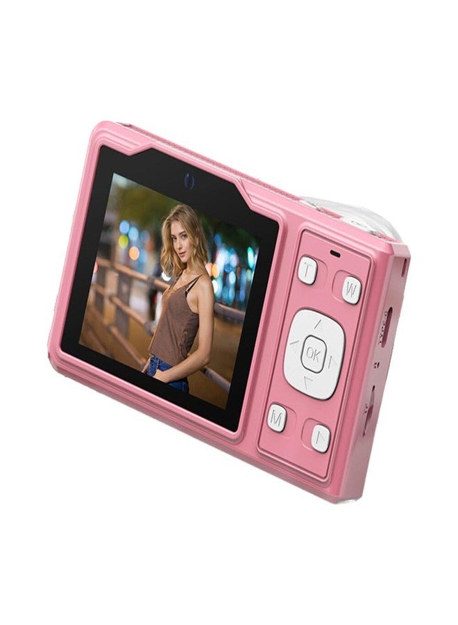 Dkian Kids Digital Camera 1080p Lanyard Anti Shake 64Mp Compact Portable Small Point and Shoot Digital Camera for Childrens Light Pink - Image 2